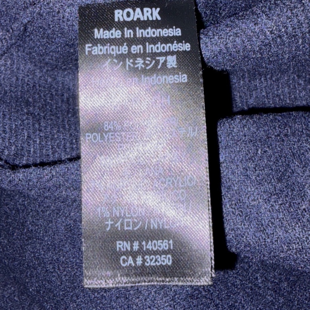 Roark Revival Nordsman Navy Blue Wool Blend Flannel Shirt Mens Small Classic Fit - Picture 4 of 5